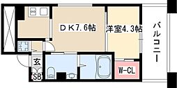 KDX千早レジデンス 1DKの間取図画像