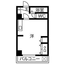 大須レジデンス ワンルームの間取図画像