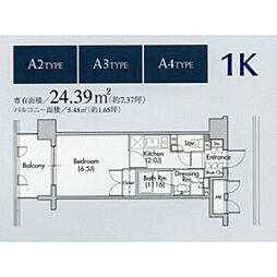 グラン・アベニュー名駅 1Kの間取図画像