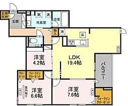 セレスティア栄生 3LDKの間取図画像
