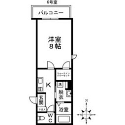 GridNagoya 1Kの間取図画像