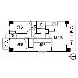 吉桂2 3LDKの間取図画像