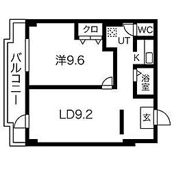 ピアニシキ 1LDKの間取図画像