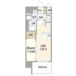 エスリード葵 広小路通 1LDKの間取図画像