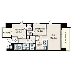 S-RESIDENCE茶屋ヶ坂EAST 2LDKの間取図画像