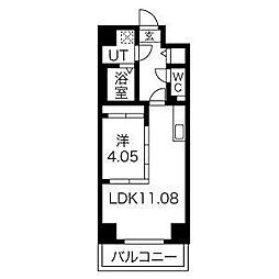 GRANDUKE古出来fiore 1LDKの間取図画像