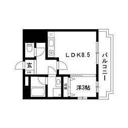 エポラール白壁 1LDKの間取図画像
