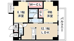 エスペランサ泉 2LDKの間取図画像