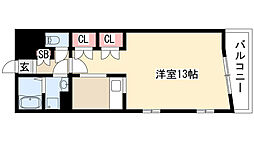 丸の内USビル 1Kの間取図画像