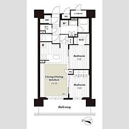 グランレアいいねタウン瑞穂 2LDKの間取図画像