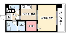 サンステージイズミ 1DKの間取図画像