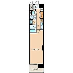 casa+α名駅南 1Kの間取図画像