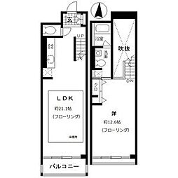 RESIDIA東桜2 1LDKの間取図画像