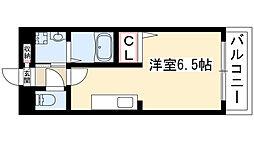 パセオ吹上 1Kの間取図画像