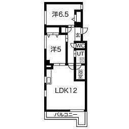 リブレ・M・鳥神 2LDKの間取図画像