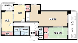 アルカディア5 3LDKの間取図画像