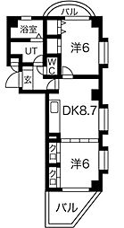 JUNOS 2DKの間取図画像