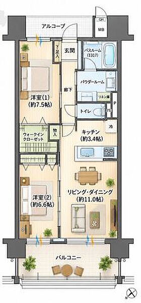 間取り：347000087553