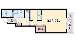 オールウェイズ翔 1LDKの間取図画像