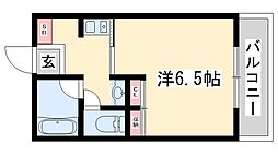 グリーンヒル青山 1Kの間取図画像