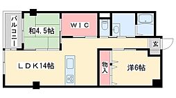 さんようレジデンス 2LDKの間取図画像