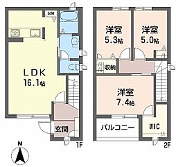 ディアスハリマ 3LDKの間取図画像