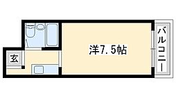 ハイツアメニティ ワンルームの間取図画像