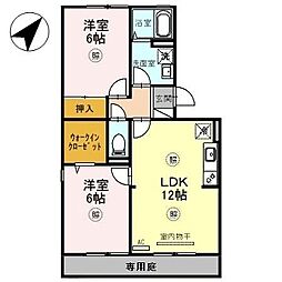 サンコミュニティノース 2LDKの間取図画像