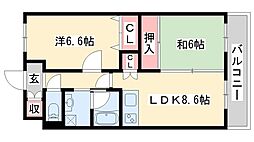 リアライズ加古川1 2LDKの間取図画像