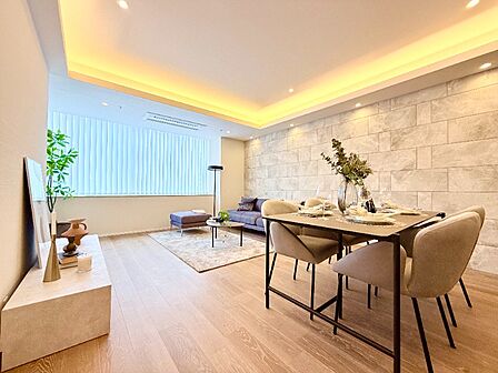 広々としたLDKがお部屋の中心。ご家族そろった楽しい時間が過ごせそうですね。
