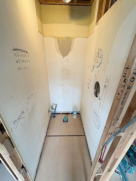 トイレ設置位置／リノベーション工事中（撮影日2026年8月15日）
