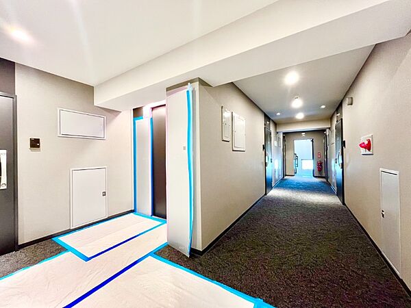 高級感のある内廊下方式。