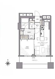 クオリア神南フラッツ 1LDKの間取図画像