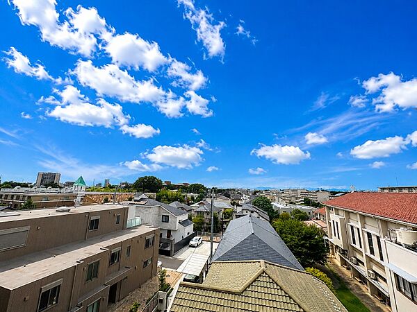 周囲には高層の建物が少なく、遠くまで見渡せます。