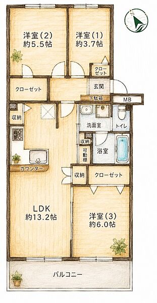 間取り：312001283788
