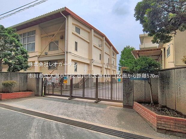 市川市立大洲小学校(570m)