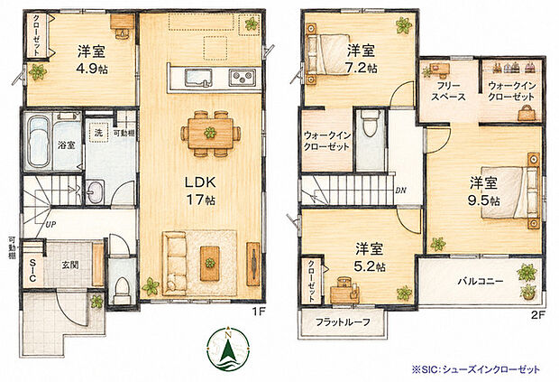日々の暮らしにゆとりを生み出す、心地よい広がりと落ち着きを感じられる住まい空間です 