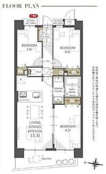 グリーンミユキ幸手 3LDKの間取図画像
