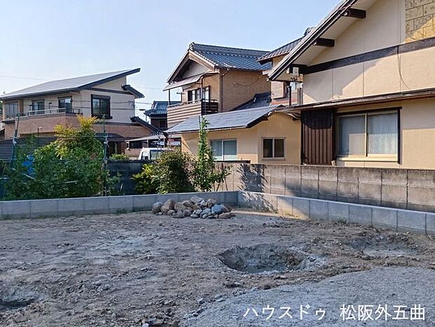 南から北に向かって撮影