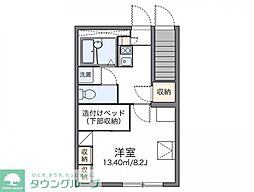 レオパレス東中田 1Kの間取図画像