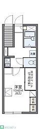 レオパレスフィオーレ八木山 1Kの間取図画像