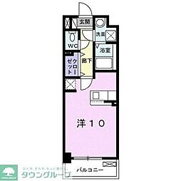 名取飯野坂壱番館 ワンルームの間取図画像