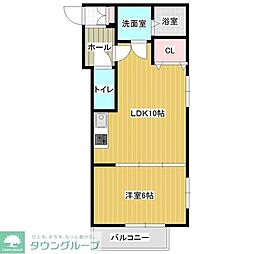 E-JAM長町 1LDKの間取図画像