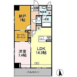 ALLOGIOKONGOU 1SLDKの間取図画像