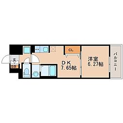 CITY連坊 1DKの間取図画像