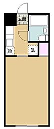 青山コーポ3 1Kの間取図画像