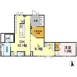 グランド・ソレーユ 1LDKの間取図画像