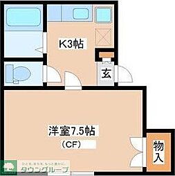 メゾン香澄 1Kの間取図画像
