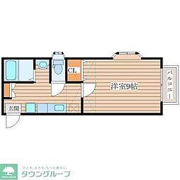 サンヒルズ国見1番館 1Kの間取図画像