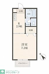 レジデンス向陽 1Kの間取図画像